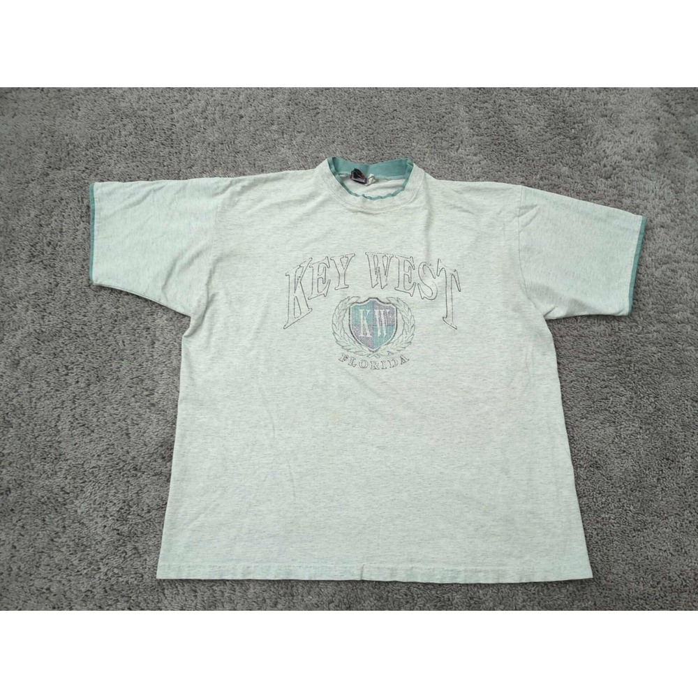 Vintage Key West Florida T Shirt Mens One Size LA Flame Made‎ in USA